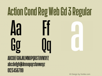 Action Cond Reg Web Gd 3 Regular Version 1.1 2015 Font Sample