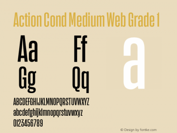 Action Cond Medium Web Grade 1 Version 1.1 2015 Font Sample