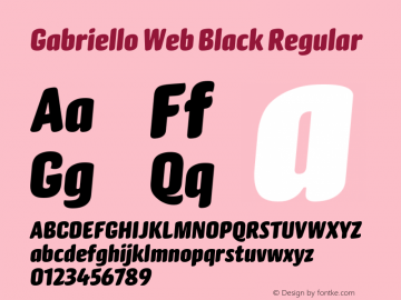 Gabriello Web Black Regular Version 1.1 2014图片样张