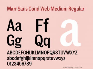 Marr Sans Cond Web Medium Regular Version 1.1 2015图片样张