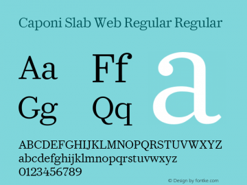 Caponi Slab Web Regular Regular Version 1.1 2010图片样张