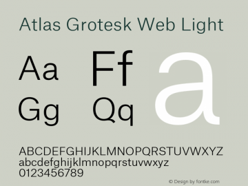 Atlas Grotesk Web Light Version 1.001 2012图片样张