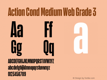 Action Cond Medium Web Grade 3 Version 1.1 2015 Font Sample