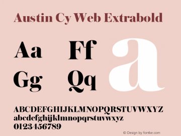 Austin Cy Web Extrabold Version 1.1 2016图片样张