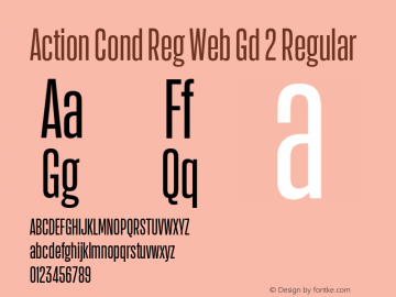 Action Cond Reg Web Gd 2 Regular Version 1.1 2015 Font Sample