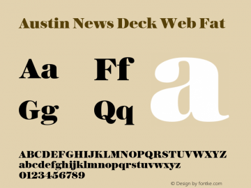 Austin News Deck Web Fat Version 1.1 2015 Font Sample