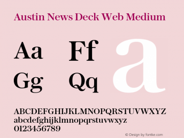 Austin News Deck Web Medium Version 1.1 2015 Font Sample