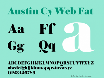 Austin Cy Web Fat Version 1.1 2016 Font Sample