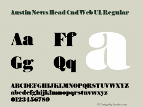 Austin News Head Cnd Web UL Regular Version 1.1 2016 Font Sample