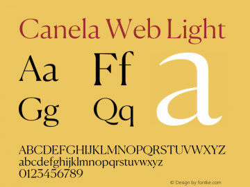 Canela Web Light Version 1.1 2016图片样张
