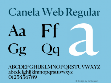 Canela Web Regular Version 1.1 2016图片样张