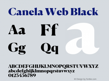 Canela Web Black Version 1.1 2016图片样张