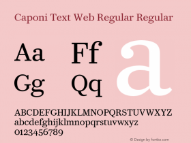 Caponi Text Web Regular Regular Version 1.1 2013图片样张