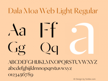 Dala Moa Web Light Regular Version 1.1 2013图片样张