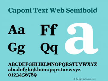Caponi Text Web Semibold Version 1.1 2013图片样张