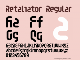 Retaliator Regular 2 Font Sample