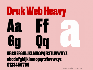 Druk Web Heavy Version 1.1 2014 Font Sample