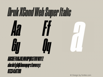 Druk XCond Web Super Italic Version 1.1 2014图片样张