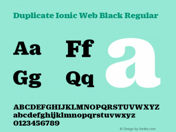 Duplicate Ionic Web Black Regular Version 1.1 2010图片样张