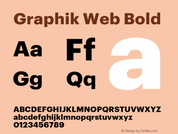 Graphik Web Bold Version 001.000 2009 Font Sample
