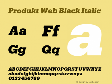 Produkt Web Black Italic Version 1.1 2014图片样张