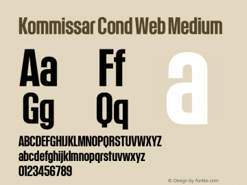 Kommissar Cond Web Medium Version 1.1 2011图片样张