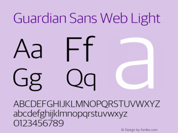 Guardian Sans Web Light Version 001.002 2009图片样张