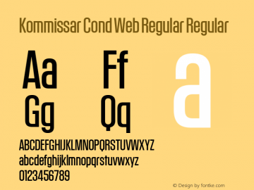 Kommissar Cond Web Regular Regular Version 1.1 2011图片样张