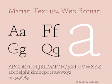 Marian Text 1554 Web Roman Version 1.1 2014图片样张