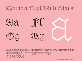 Marian Text Web Black Version 1.1 2014 Font Sample