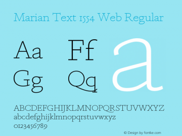 Marian Text 1554 Web Regular Version 1.1 2014图片样张