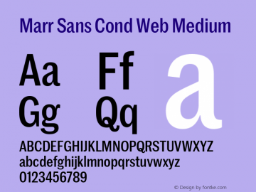 Marr Sans Cond Web Medium Version 1.1 2015图片样张