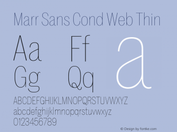 Marr Sans Cond Web Thin Version 1.1 2015图片样张