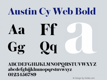 Austin Cy Web Bold Version 1.1 2016 Font Sample