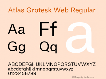 Atlas Grotesk Web Regular Version 1.001 2012图片样张