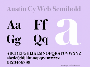 Austin Cy Web Semibold Version 1.1 2016图片样张