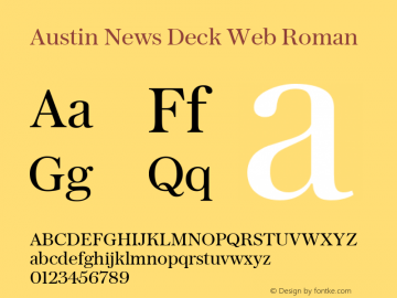Austin News Deck Web Roman Version 1.1 2015 Font Sample