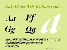 Dala Floda Web Medium Italic Version 001.002 2010图片样张