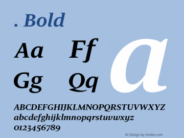 . Bold Version 1.1 2003 Font Sample