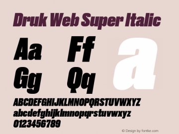 Druk Web Super Italic Version 1.1 2014图片样张