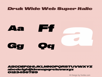 Druk Wide Web Super Italic Version 1.1 2014图片样张