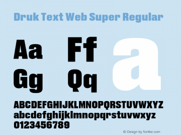 Druk Text Web Super Regular Version 1.1 2015图片样张