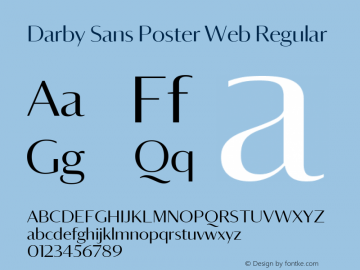 Darby Sans Poster Web Regular Version 1.1 2014 Font Sample