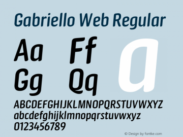 Gabriello Web Regular Version 1.1 2014图片样张