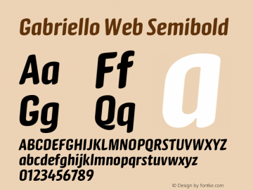 Gabriello Web Semibold Version 1.1 2014图片样张