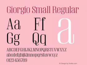 Giorgio Small Regular Version 001.002 2009图片样张
