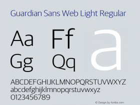 Guardian Sans Web Light Regular Version 001.002 2009 Font Sample