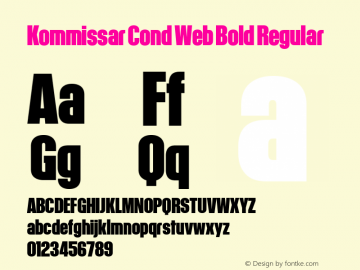 Kommissar Cond Web Bold Regular Version 1.1 2011图片样张