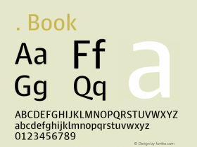 . Book Version 001.002 2011 Font Sample