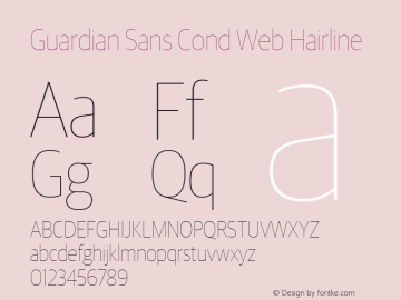 Guardian Sans Cond Web Hairline Version 1.1 2012图片样张